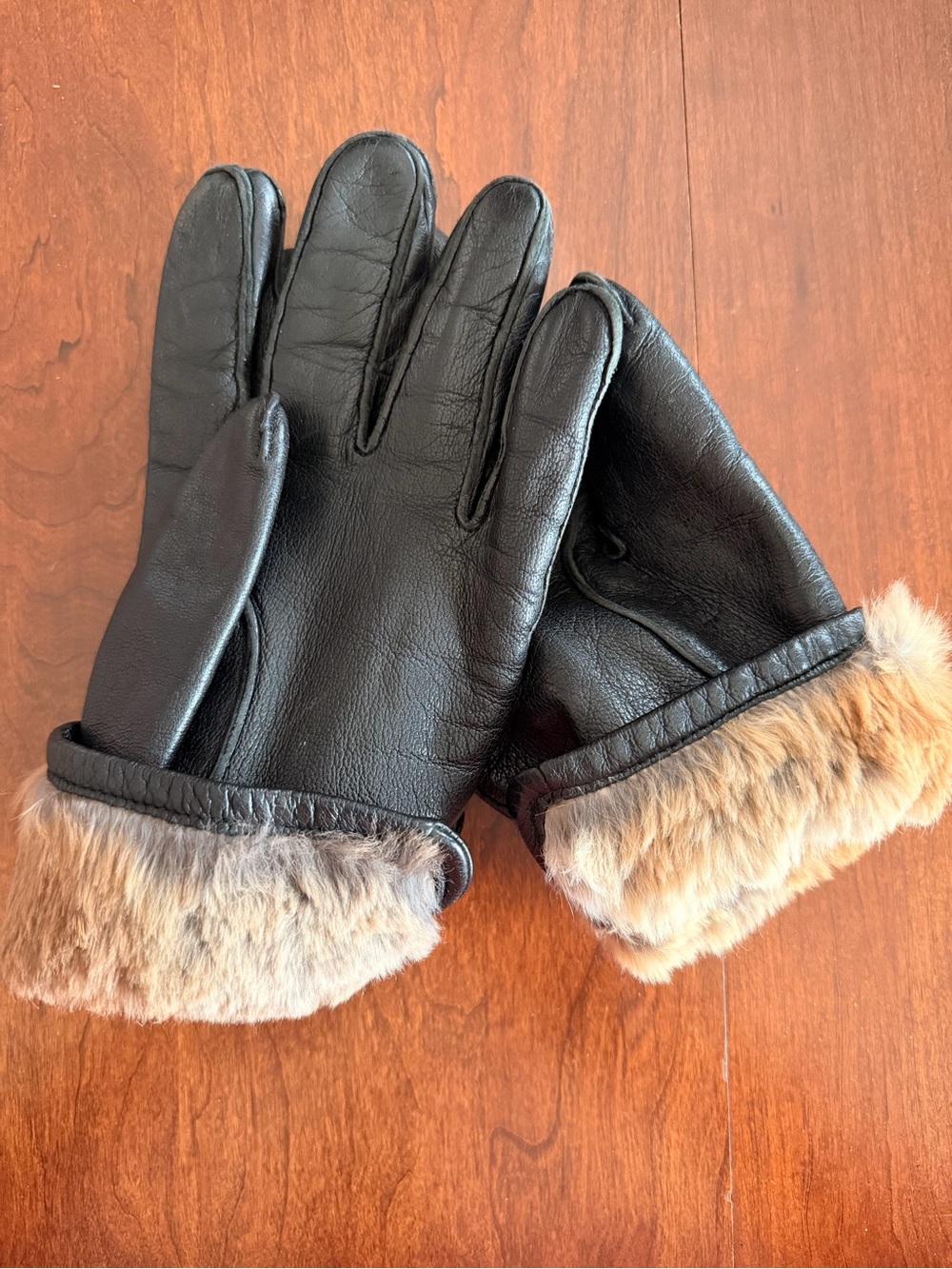 Comfy Fur Lined Leather Gloves